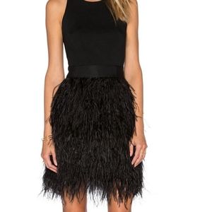 Black 12 Purple 6 10 14 16 ostrich feather dress